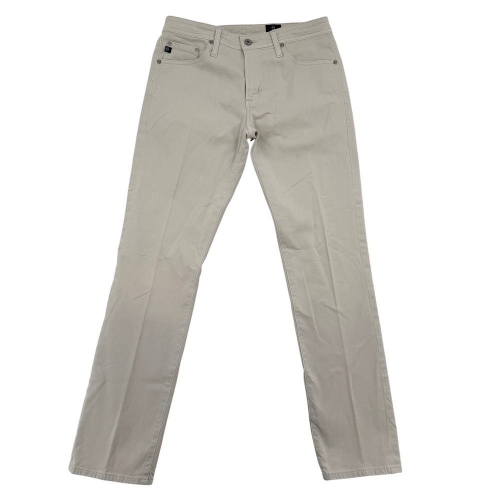 AG Adriano Goldschmied Sudang Slim Fit Pants Cream Beige 31x32 Mens 1794SUDANG